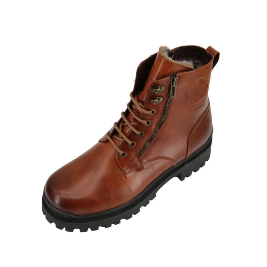 Lammfell Herren Straßenschuhe Modell 378a Braun