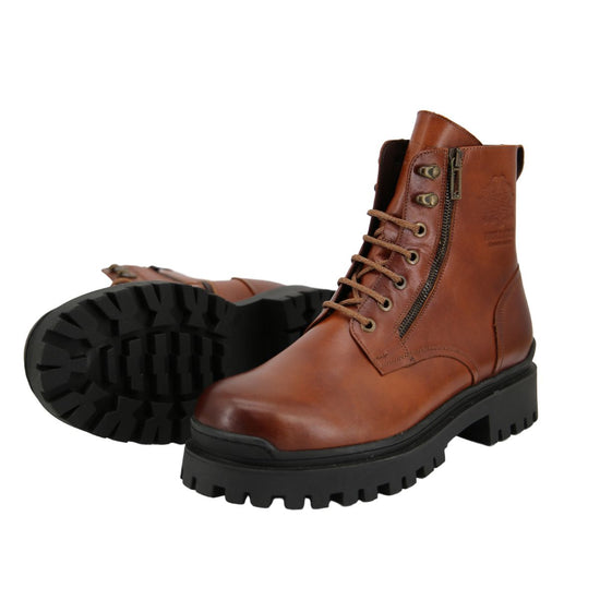 Lammfell Herren Straßenschuhe Modell 378a Braun