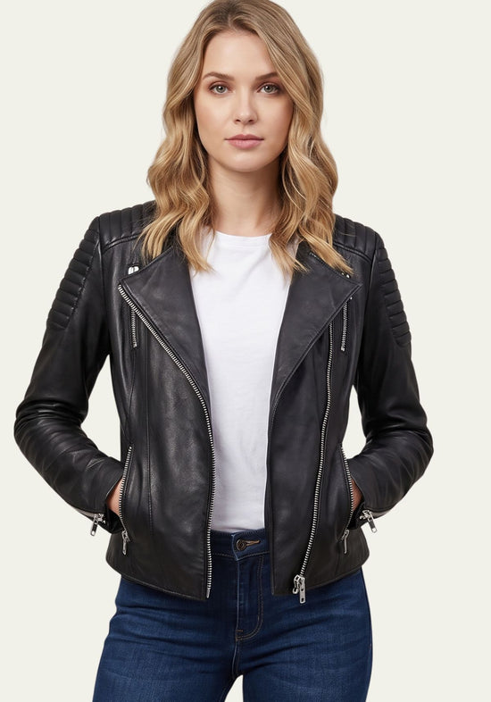 Damen Lederjacke aus Lammnappa
