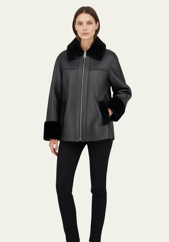 Shearling Lammfelljacke – Schlichte Eleganz mit Charakter