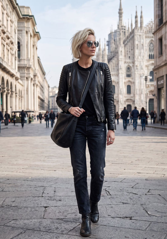 Damen Lederjacke aus Lammnappa