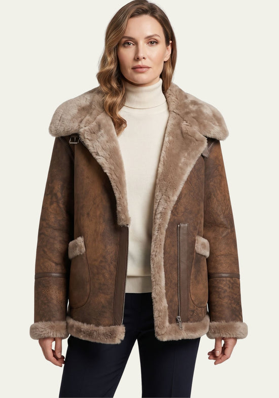 Shearling Bomberjacke – sportlich, warm, authentisch