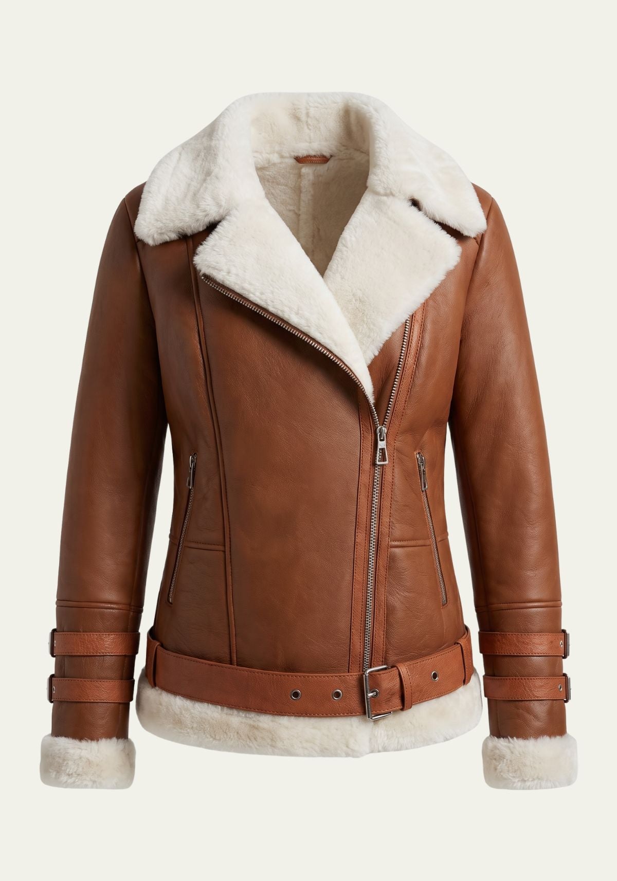 Shearling Lammfelljacke – Edler Komfort im stilvollen Fliegerstyle