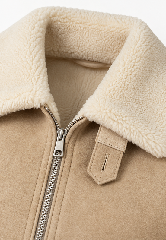GREGOR Premium Men’s Lambskin Jacket in Beige