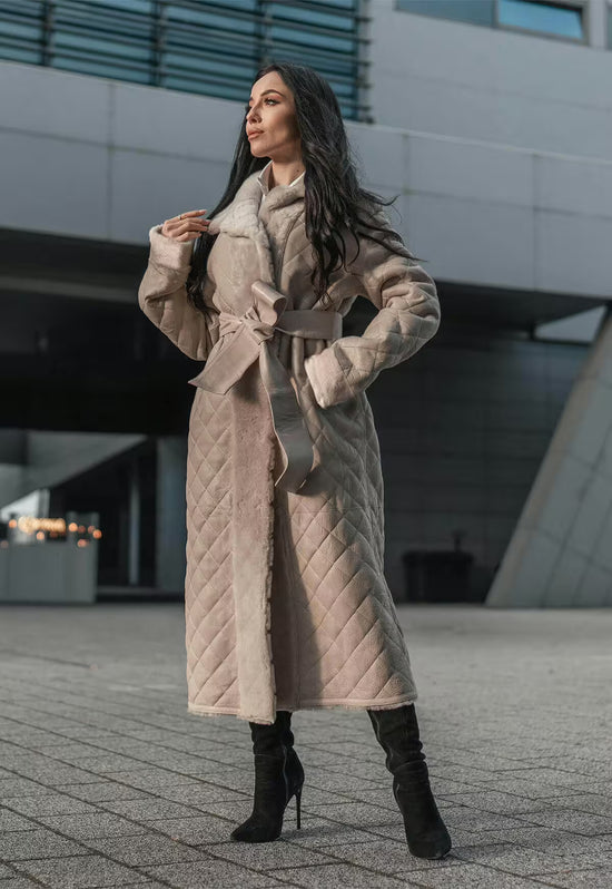 Lammfellmantel Alisa - Beige