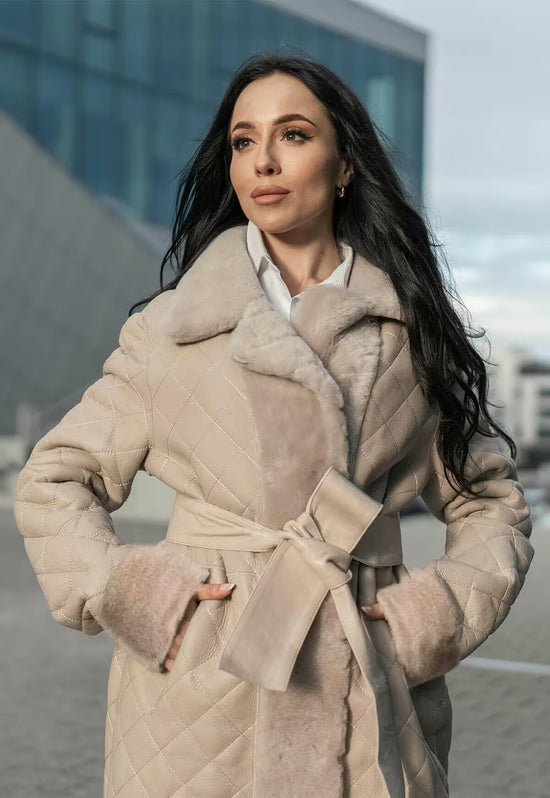 Lammfellmantel Alisa - Beige