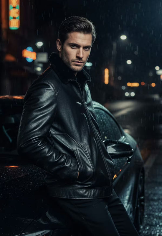 Luxus-Lammfelljacke Kevin | Schwarz & Merino-Lammfell