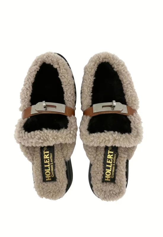 Siena Sheepskin Mules Black - Elegance meets coziness