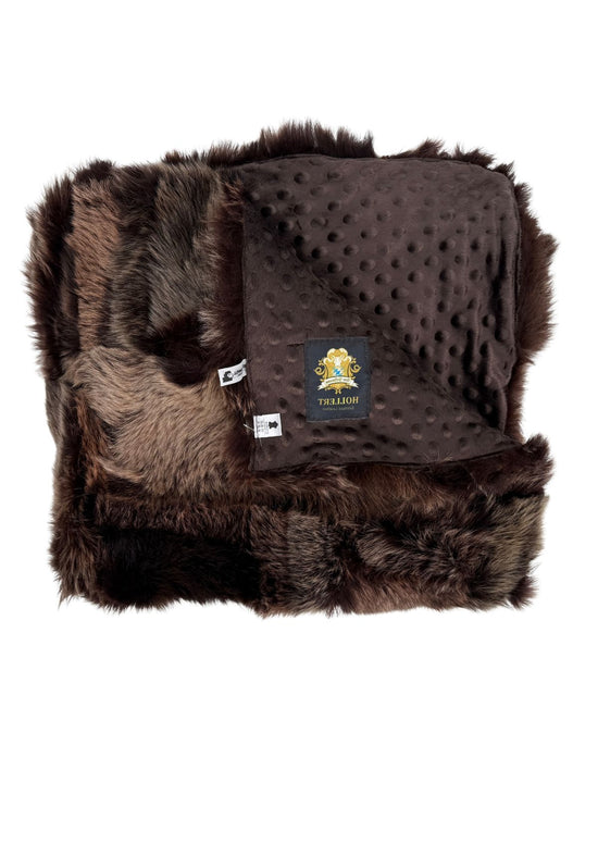 Lammfelldecke Toscana 190 x 150 cm Modell 2518 Schokoladenbraun