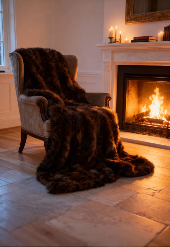 Lammfelldecke Toscana 190 x 150 cm Modell 2517 Schokoladenbraun