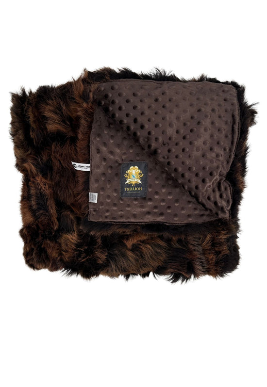 Lammfelldecke Toscana 190 x 150 cm Modell 2517 Schokoladenbraun