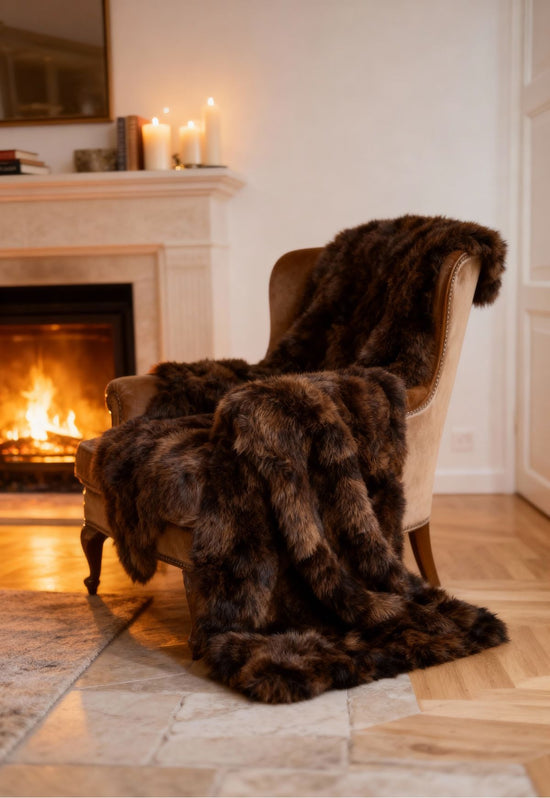Lammfelldecke Toscana 190 x 150 cm Modell 2517 Schokoladenbraun