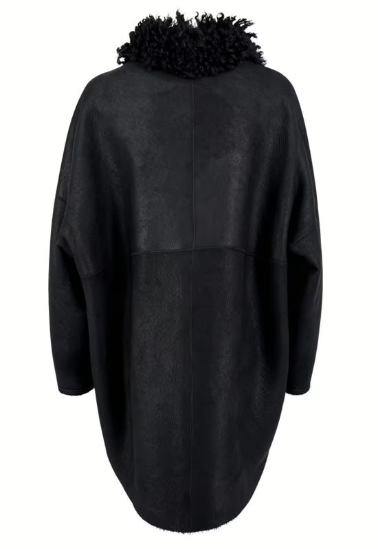 Kurtka shearling z owczej skóry ze stylowym kołnierzem Curly