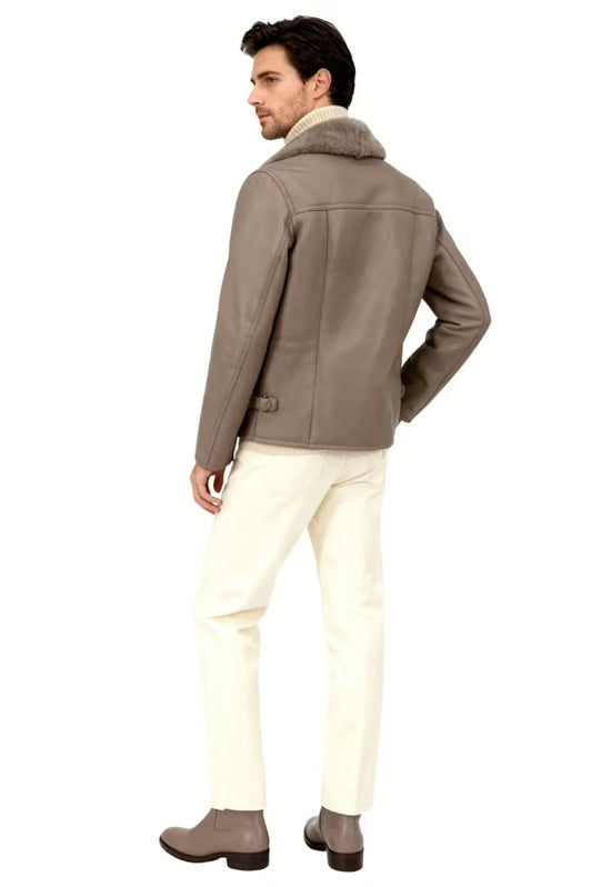 Shearling Herrenjacke Nevio – Elegante Raffinesse im modernen Stil