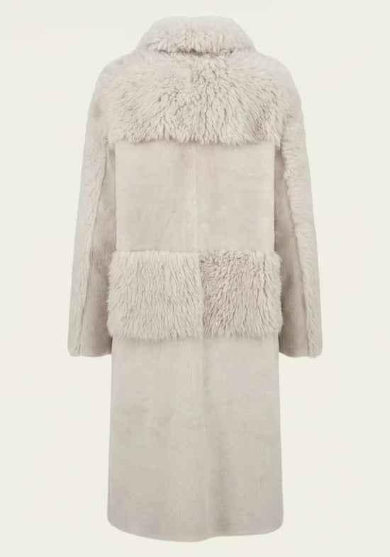 Shearling Wendemantel Damen – Luxus Lammfellmantel Modell 1022