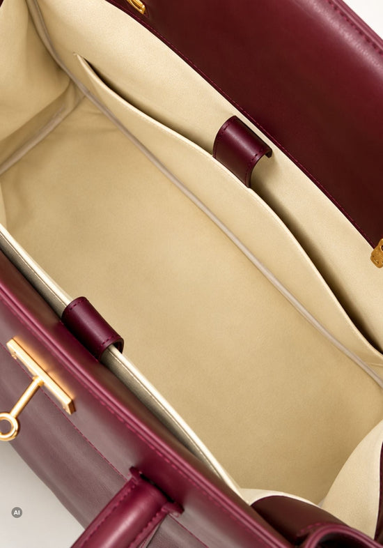 Herren-Reisetasche aus Leder Burgundy