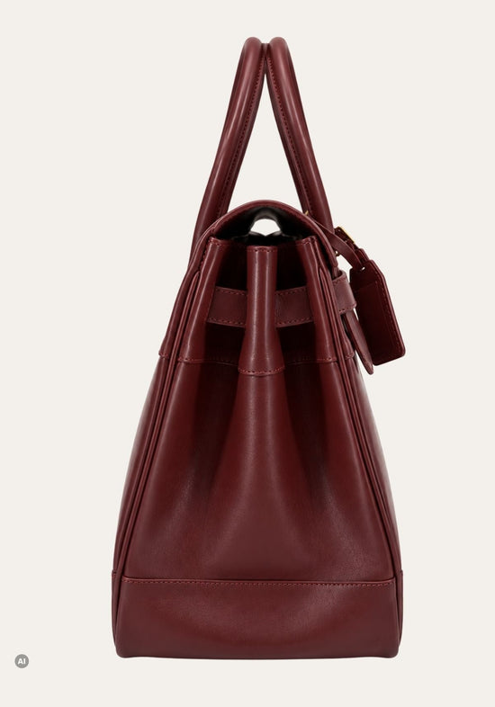 Herren-Reisetasche aus Leder Burgundy