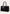 Damen-Henkeltasche Knitted aus Echtleder in Lackoptik Schwarz