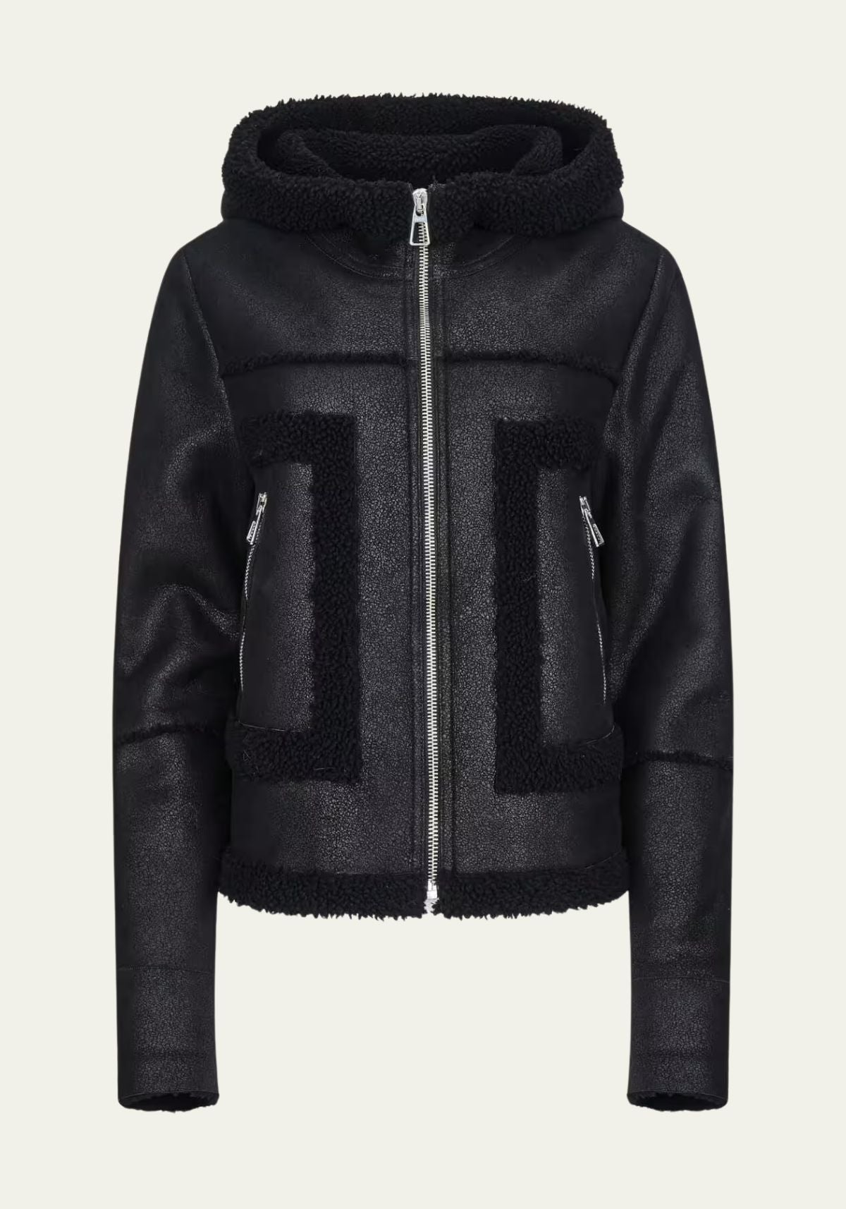 Lammfelljacke im Urban-Look – Mit Kapuze für maximalen Komfort