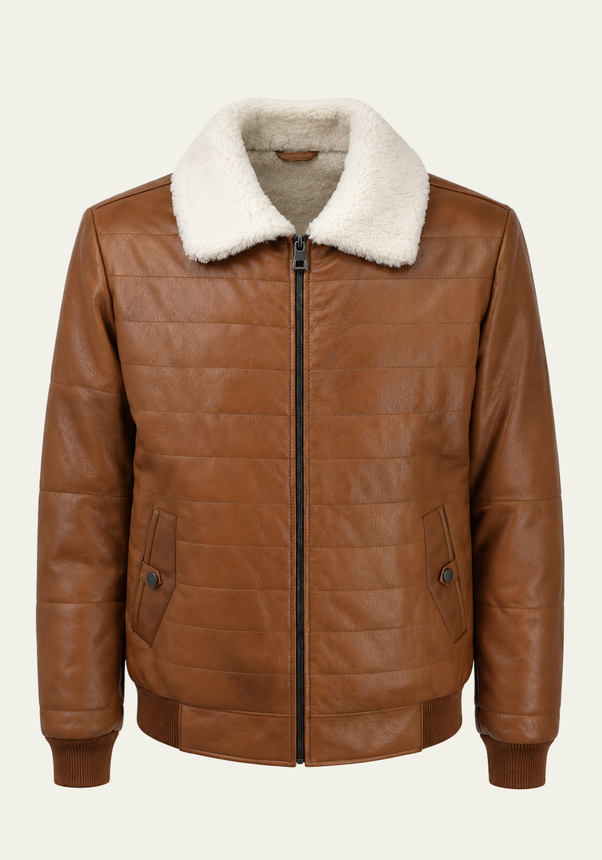 THORSTEN Premium Men’s Lambskin Jacket in Cognac