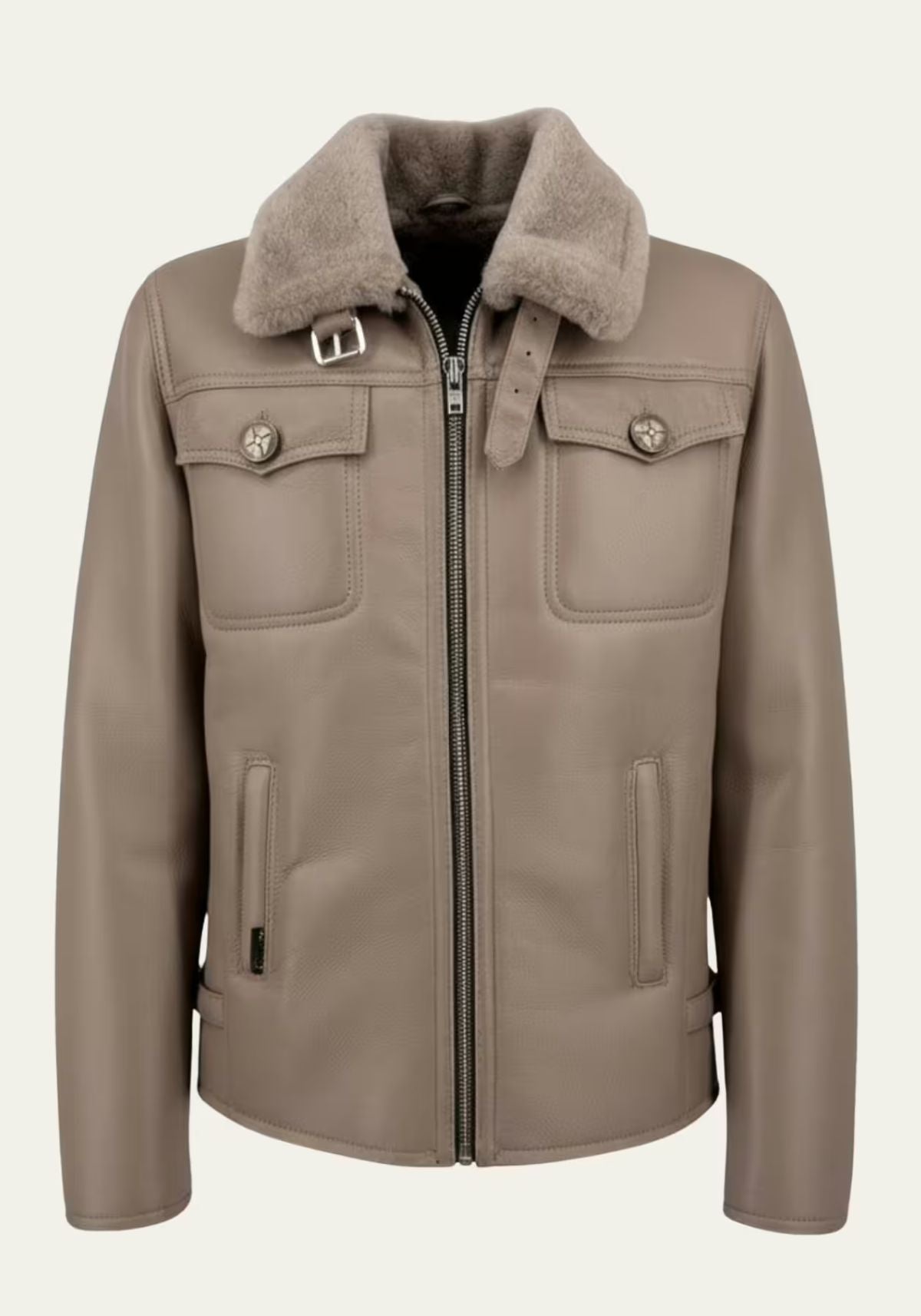 Shearling Herrenjacke Nevio – Elegante Raffinesse im modernen Stil