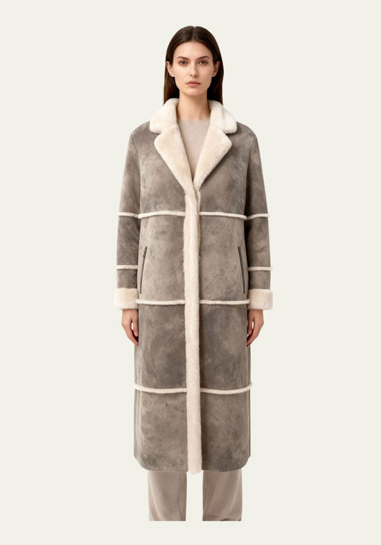 Ladies' Lambskin Coat Alina - Soft Warmth from Shearling with Natural Sophistication