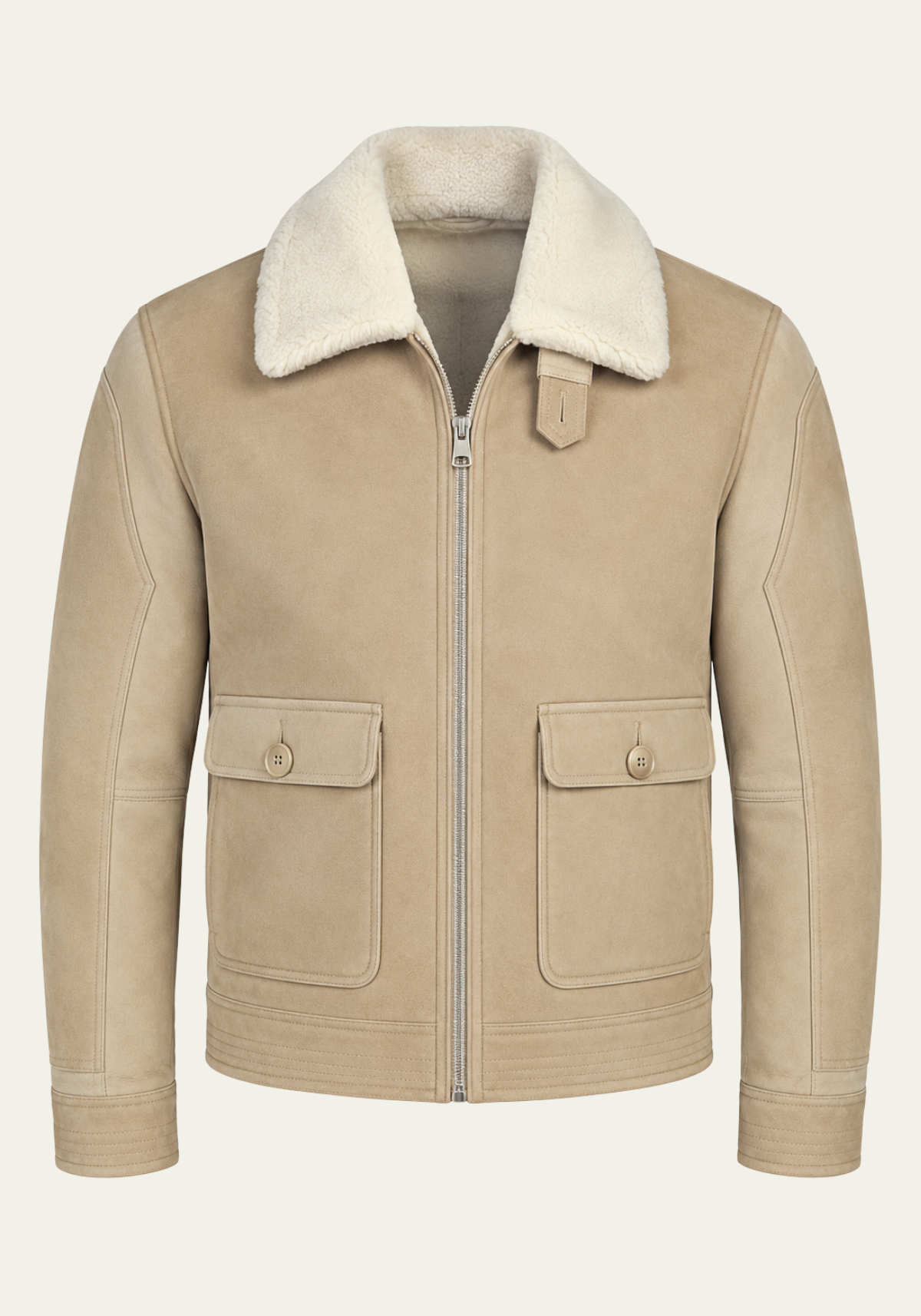GREGOR Premium Men’s Lambskin Jacket in Beige