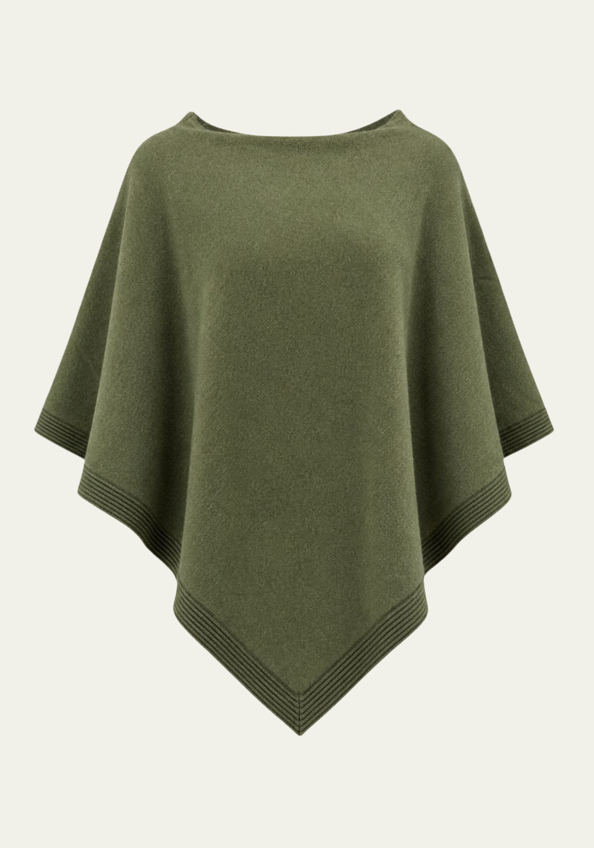 Women’s cashmere poncho, 100% cashmere, olive