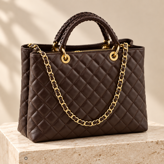 Aurelia – Steppledertasche Braun – Hergestellt in Italien
