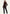 Women's blazer in suede, dark brown, worn from the back by a woman with a slim silhouette.