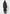 Rear view of a black women’s sheepskin coat with a straight cut and fur collar