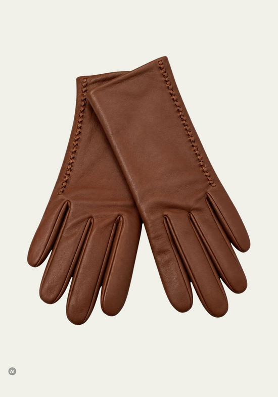 Damen-Lederhandschuhe aus Anilin-Lammleder mit Kaschmirfutter