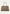 Damen-Schultertasche aus genarbtem Leder Taupe