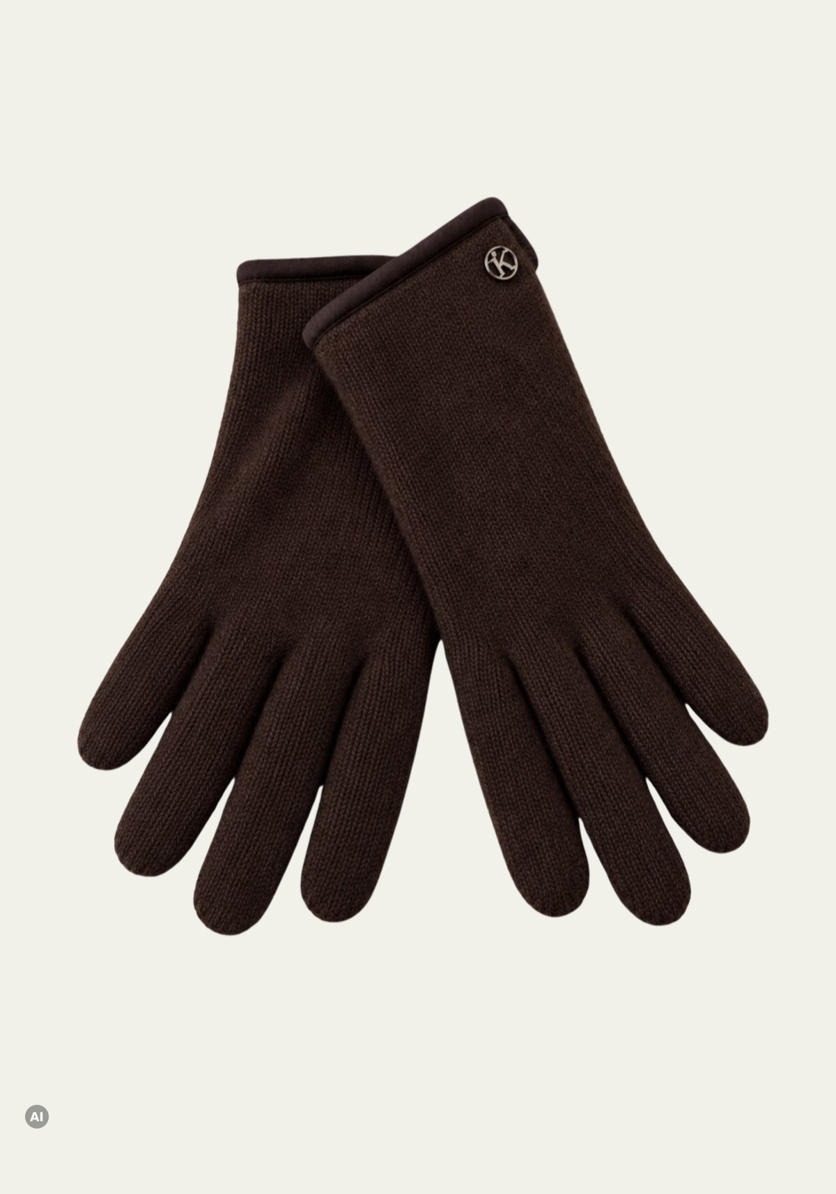Damen-Wollhandschuhe S10 aus reiner Schurwolle Braun