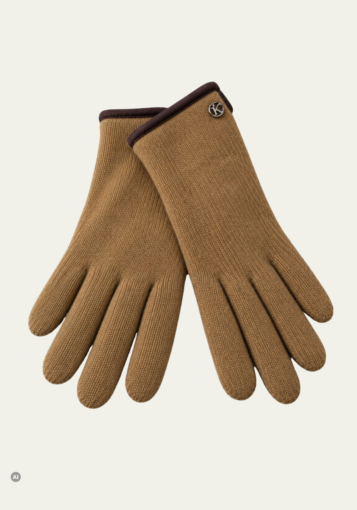 Damen-Wollhandschuhe S10 aus reiner Schurwolle Camel