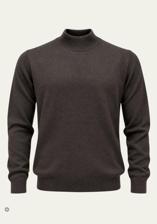 Herren-Lammwollpullover Braun Modell BALIKCI