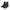 Pair of black men's sheepskin street shoes in front view with lacing and a lug sole