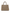 Elegant Genuine Leather Handbag Taupe with Shoulder Strap