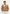 Beige men's sheepskin jacket in curly sheepskin, worn view with collar and pockets