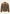 Men's sheepskin jacket made from merino sheepskin in walnut and cappuccino, front view isolated.
