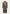 Women's sheepskin reversible coat with leopard print in taupe and sand, shown from the front