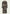 Women's sheepskin coat with leopard print in taupe and sand, isolated back view