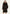 Brown Toscana sheepskin coat for women worn by a model, front view with hood.