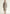 Women’s sheepskin coat made of Toscana sheepskin in frost grey, worn full length with pocket detail.