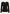 Black women’s long-sleeve top in Lyocell and merino wool, shown from the front, isolated.
