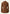 Rear view of the brown women's leather jacket in leather with a smooth texture and slightly flared hem.