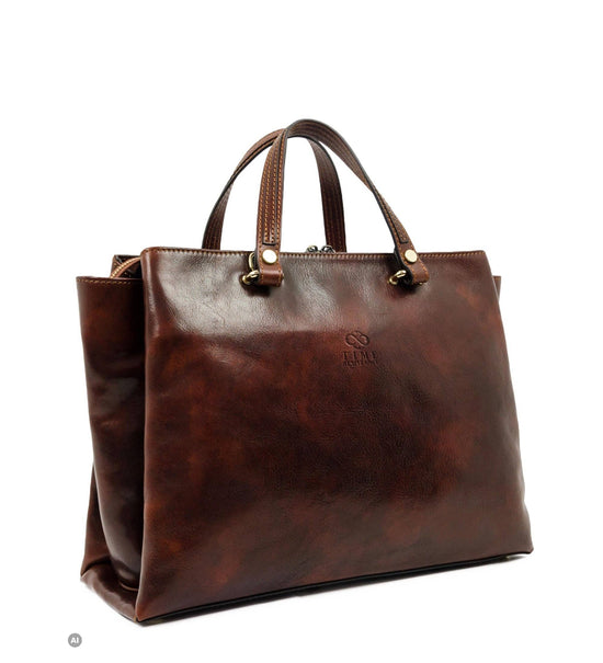 Ledertasche für Damen – Der scharlachrote Buchstabe: Brown