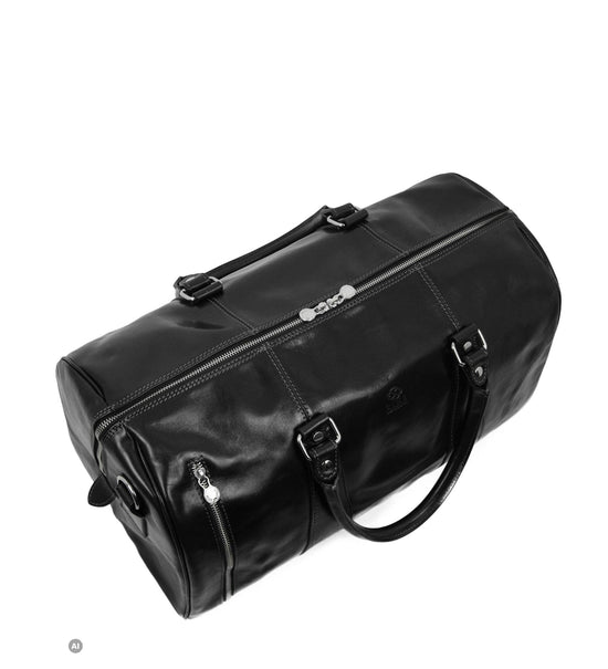 Ledertasche - Weise Kinder: Schwarz
