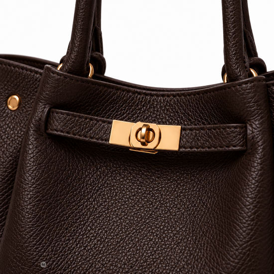 Ledertasche Yara Chocolat - Italienische Herstellung