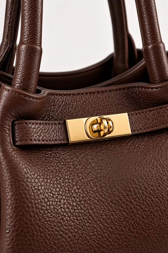 Ledertasche Yara Chocolat - Italienische Herstellung